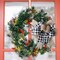 SIMISI RIBBON Christmas Buffalo Plaid Bow Burlap Black White Plaid Bows for Wreath Kitchen Decor (9.5 x 13 inch)
